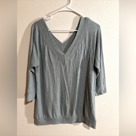Wantable oversized v-neck sweater light blue - Picture 1 of 3